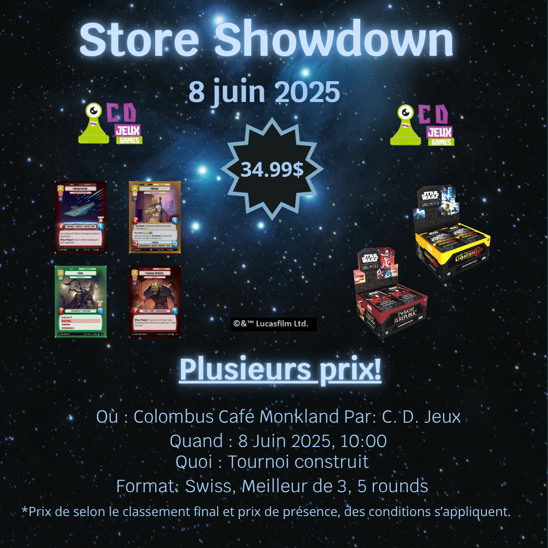 Star Wars Unlimited Store Showdown Ticket June 8th