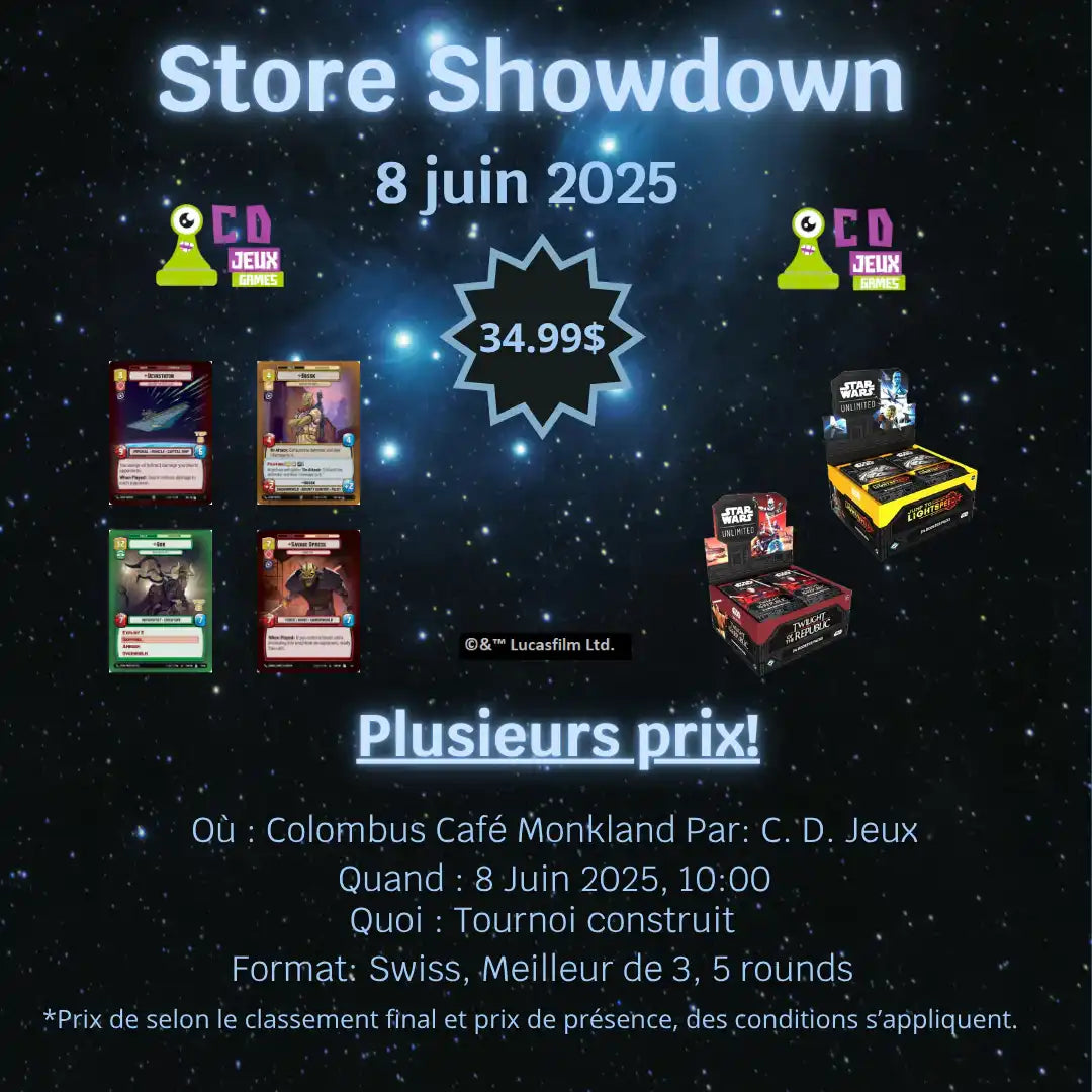 Star Wars Unlimited Store Showdown Ticket June 8th