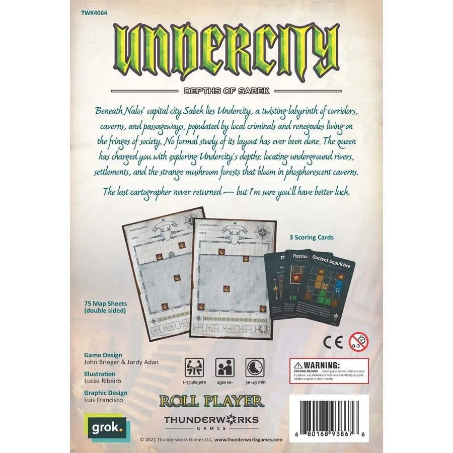 Cartographers: Map Pack 3 - Undercity: Depths of Sabek C.D. Jeux