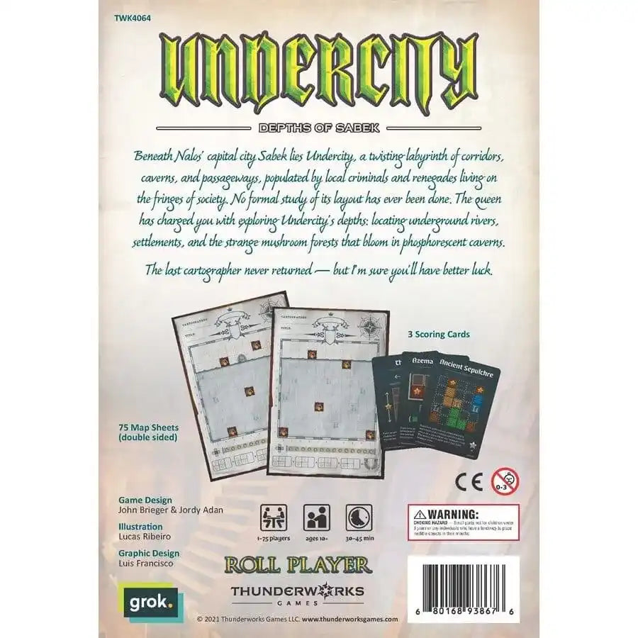 Cartographers: Map Pack 3 - Undercity: Depths of Sabek C.D. Jeux