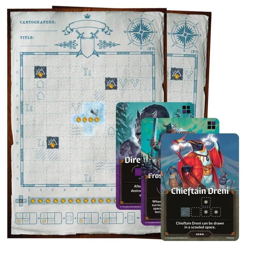 Cartographers: Map Pack 4 - Frozen Expanse: Realm of Frost Giants C.D. Jeux