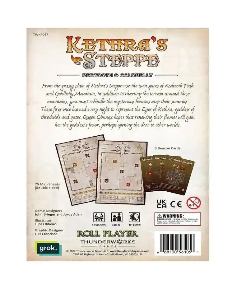 Cartographers: Map Pack 5 - Kethra's Steppe: Redtooth & Goldbelly C.D. Jeux