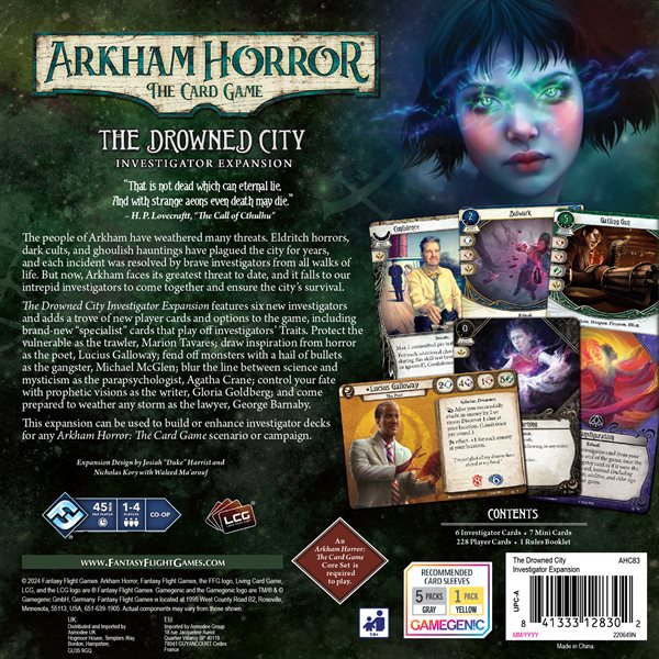Arkham Horror LCG: The Drowned City - Extension Investigateur (EN)